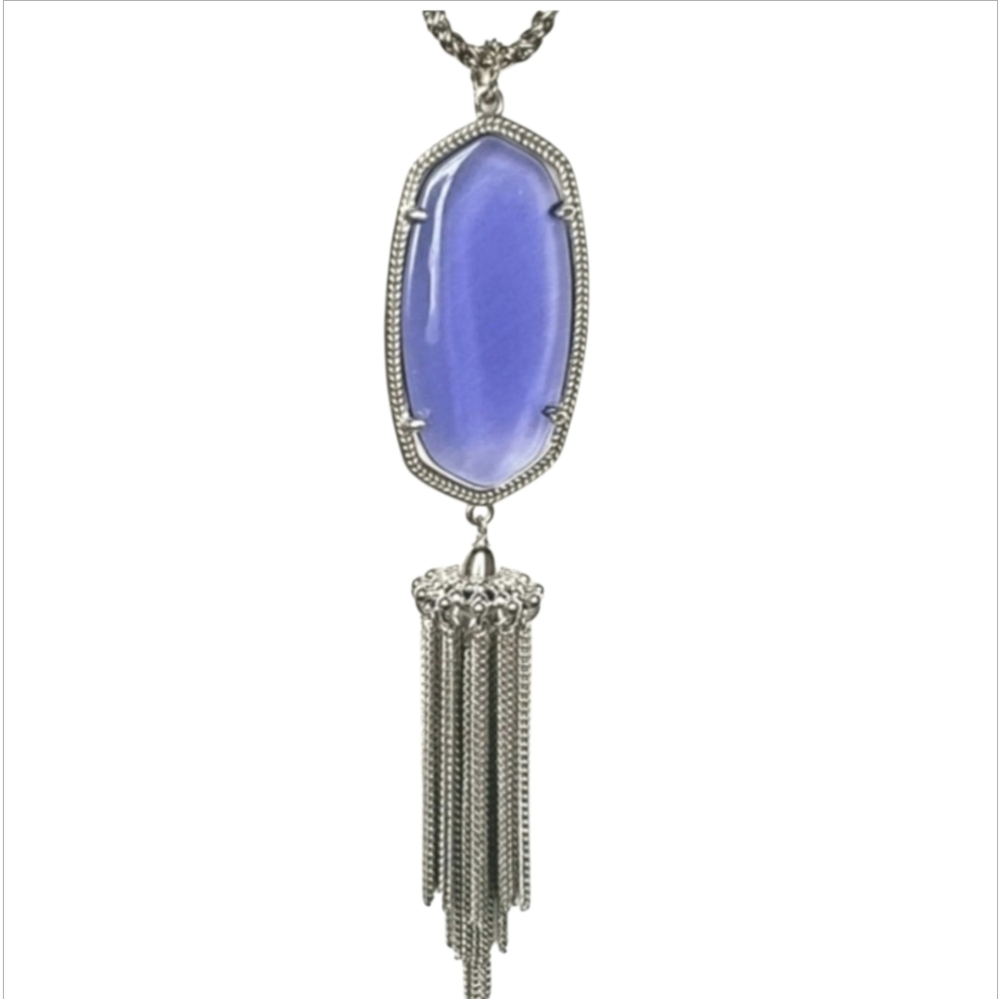 Kendra Scott Rayne Necklace Iolite Silver